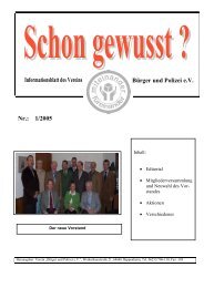 Infoblatt download - Verein Bürger und Polizei eV