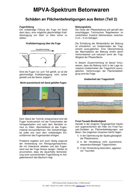 MPVA-Spektrum Betonwaren - Materialprüfungs- und ...