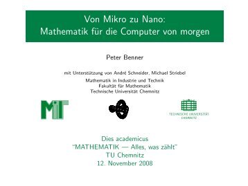 Von Mikro zu Nano - Technische Universität Chemnitz