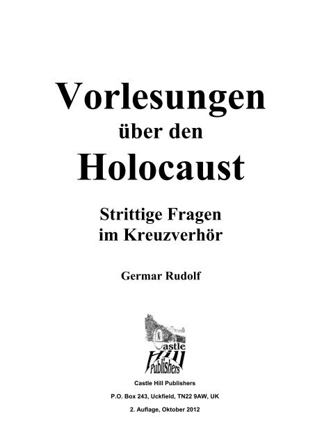 VORLESUNGEN HOLOCAUST