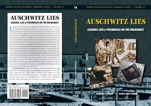 AUSCHWITZ LIES - Holocaust Handbooks