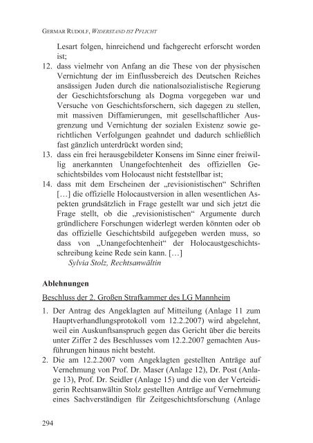 Germar Rudolf, Widerstand ist Pflicht (2012; PDF-Datei