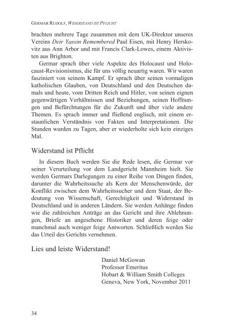 Germar Rudolf, Widerstand ist Pflicht (2012; PDF-Datei