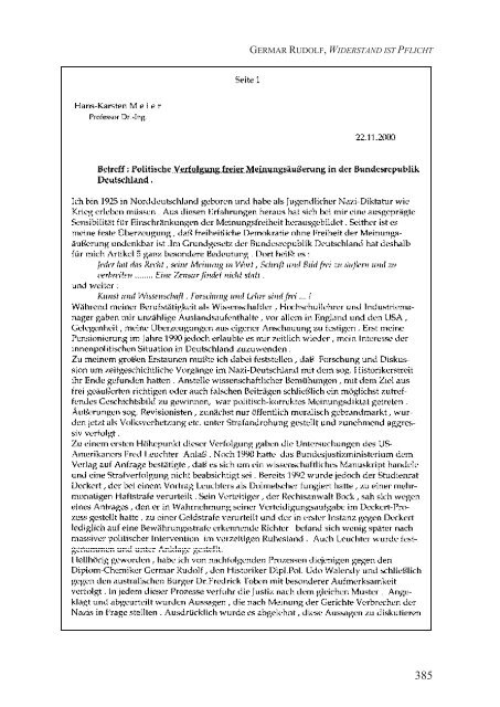 Germar Rudolf, Widerstand ist Pflicht (2012; PDF-Datei