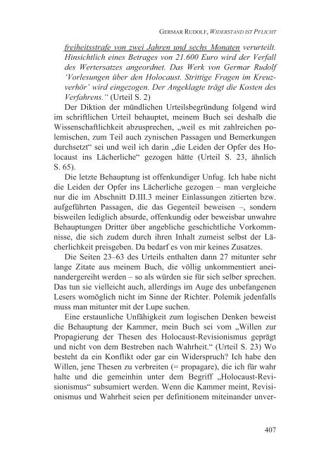 Germar Rudolf, Widerstand ist Pflicht (2012; PDF-Datei