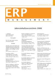 Jahresinhaltsverzeichnis 2006 - ERP-Management