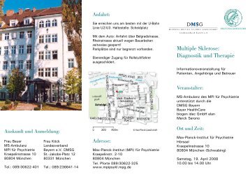 Diagnostik und Therapie - Max-Planck-Institut für Psychiatrie München