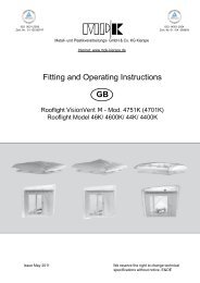 Fitting and Operating Instructions GB - MPK