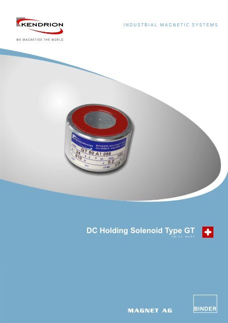 DC Holding Solenoid Type GT - Kendrion