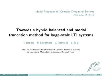 Towards a hybrid balanced and modal truncation method for large ...