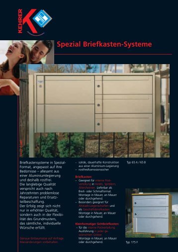 Spezial Briefkasten-Systeme - stebler