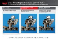 The Advantages of Genuine Garrett® Turbo - Garrett By Honeywell