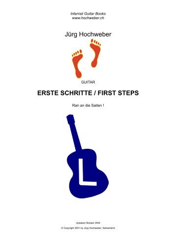 Erste Schritte / First Steps - Jürg Hochweber