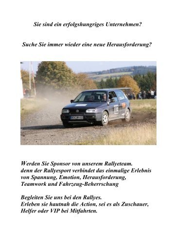 Zur Sponsorenmappe... - MSC Schmallenberg eV im ADAC