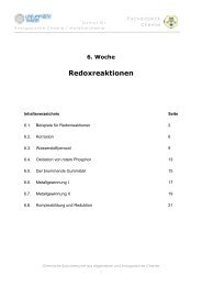 6. Woche Redoxreaktionen - Fachdidaktisches Zentrum für Chemie