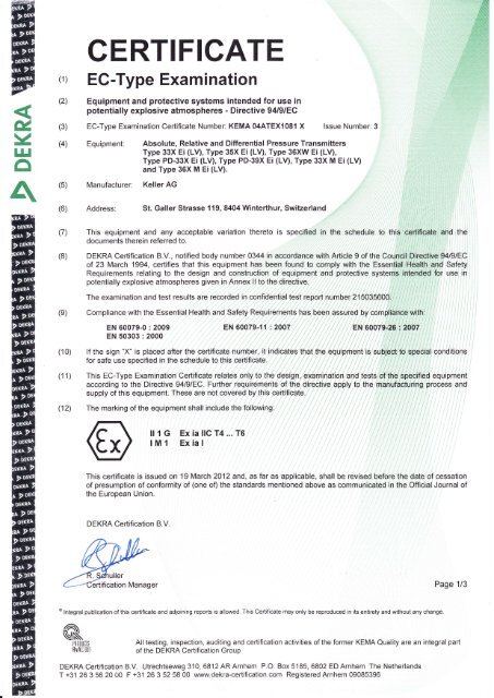 EC examination certificate
