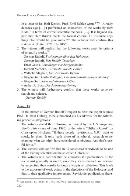 Germar Rudolf, Resistance Is Obligatory (2012; PDF-Datei