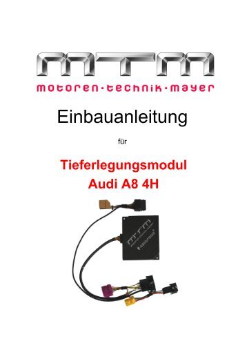 Einbauanleitung A8 D4 - MTM