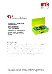 EPM 3 HF-Chirurgiegerätetester - MTK Peter Kron GmbH