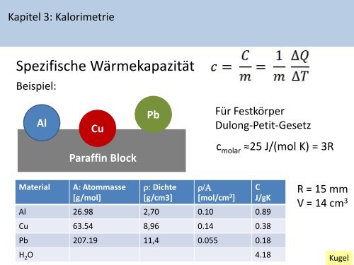 Zustandsgleichung: Isochore Zustandsänderung (V = const) Ideales ...