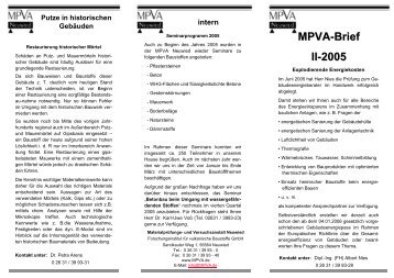 MPVA-Brief II-2005 - Materialprüfungs- und Versuchsanstalt ...