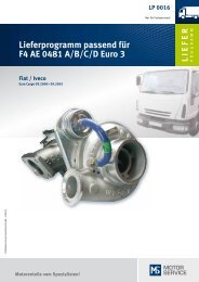 Lieferprogramm passend für F4 AE 0481 A/B/C/D Euro 3 - MS Motor ...