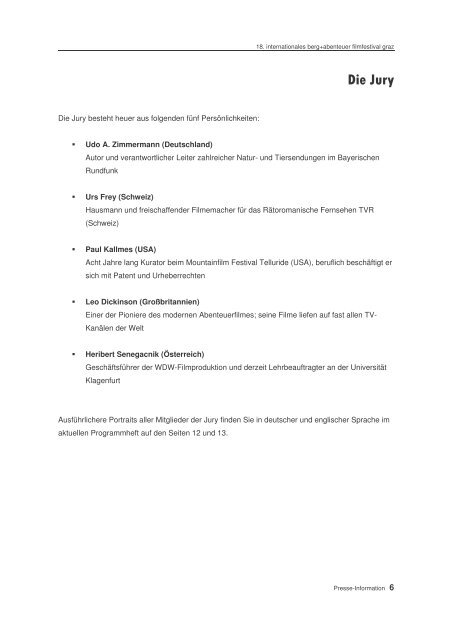 Presseinformationen 2006 PDF Dokument - Internationales Berg ...