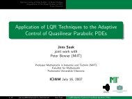 Application of LQR Techniques to the Adaptive Control of ...