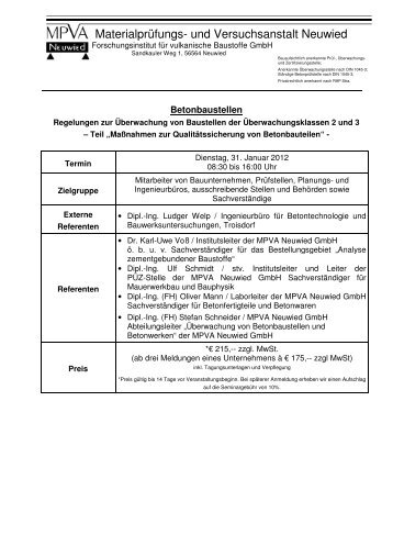 Programm - Materialprüfungs- und Versuchsanstalt Neuwied GmbH