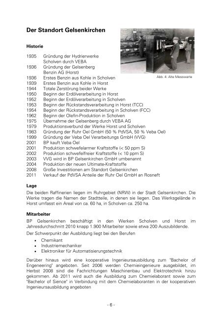 - Verified Site Report 2010 - BP Gelsenkirchen GmbH