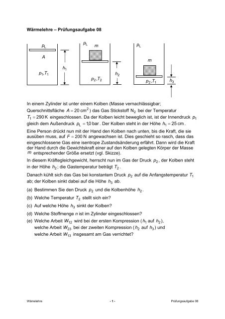 Wärmelehre Prüfungsaufgaben Günther Kurz - gilligan-online