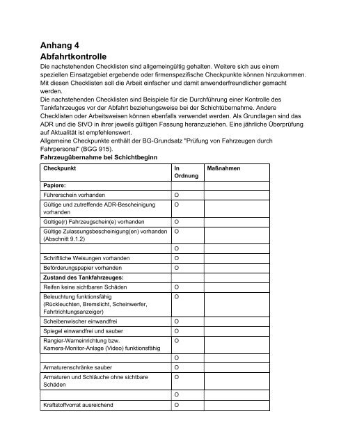 BGI 857 Sicherer Betrieb von Tankfahrzeugen für Mineralölprodukte