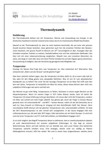 Skript Thermodynamik - nanotribo