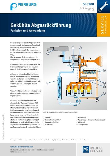 Gekühlte Abgasrückführung - MS Motor Service International GmbH