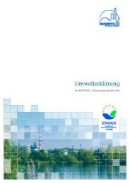 Umwelterklärung - Bayernoil Raffineriegesellschaft mbH