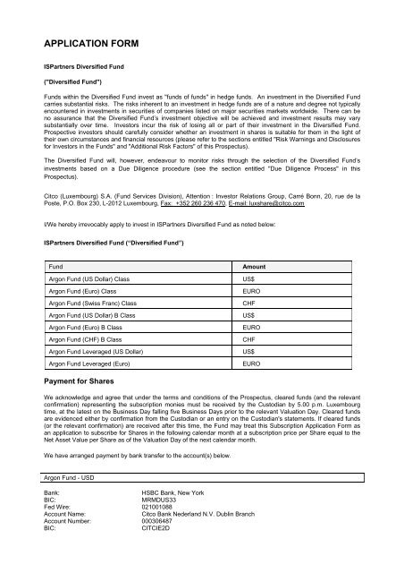 Application Form