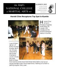 NATIONAL COLLEGE of MARTIAL ARTS Int'l - Lou Angel's NCMA ...