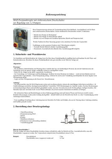 Bedienungsanleitung MAZ-Zweipunktregler mit elektronischem ...