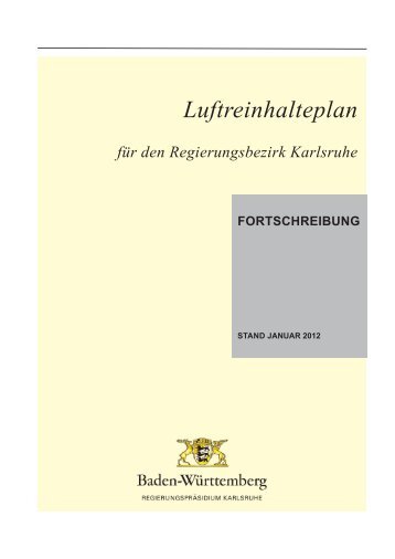 Luftreinhalteplan - Stadt Pforzheim