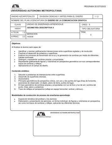 Geometría Descriptiva II - UAM Azcapotzalco