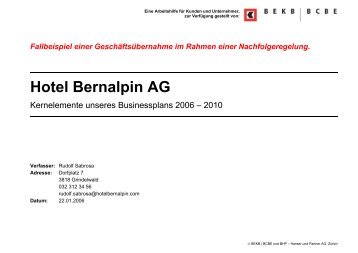Hotel Bernalpin AG - BEKB