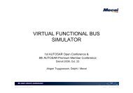 VIRTUAL FUNCTIONAL BUS SIMULATOR - autosar