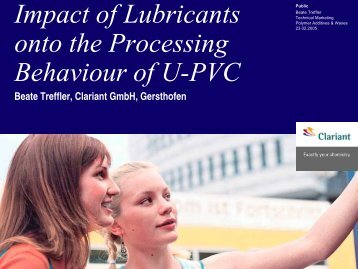 Impact of Lubricants onto the Processing Behaviour of U-PVC