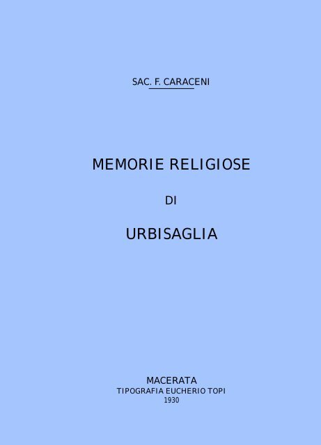 Memorie religiose di Urbisaglia - Missale Romanum