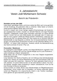 4. Jahresbericht Verein Joël Mühlemann Schweiz