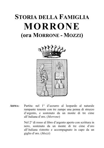 Notizie Storiche Famiglia Morrone Mozzi - Missale Romanum