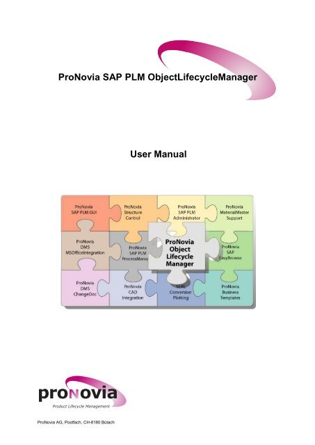 ProNovia SAP PLM ObjectLifecycleManager ... - ProNovia AG