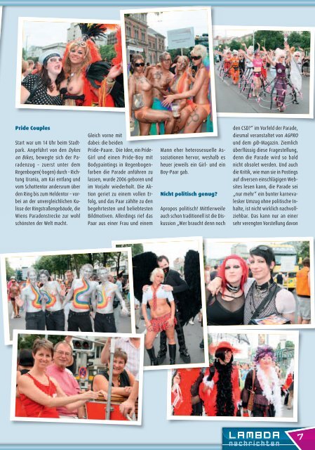 Regenbogenparade 2008 im Rückblick - LAMBDA-Nachrichten