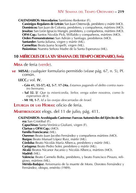 Calendario Litúrgico - Pastoral 2012-2013 Ciclo «C - Cope