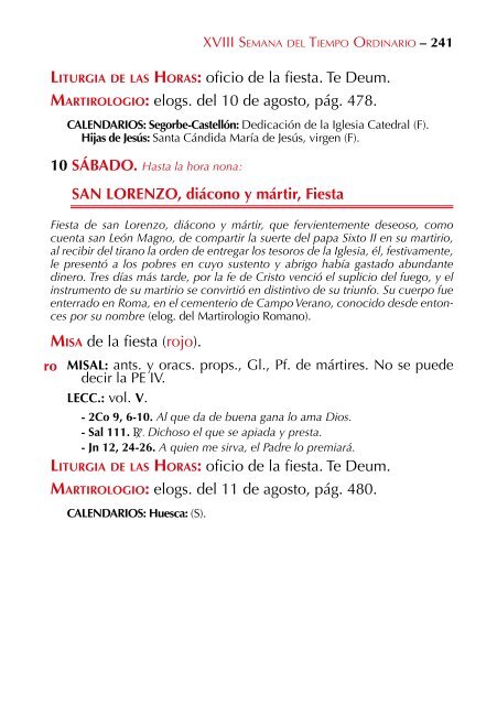 Calendario Litúrgico - Pastoral 2012-2013 Ciclo «C - Cope